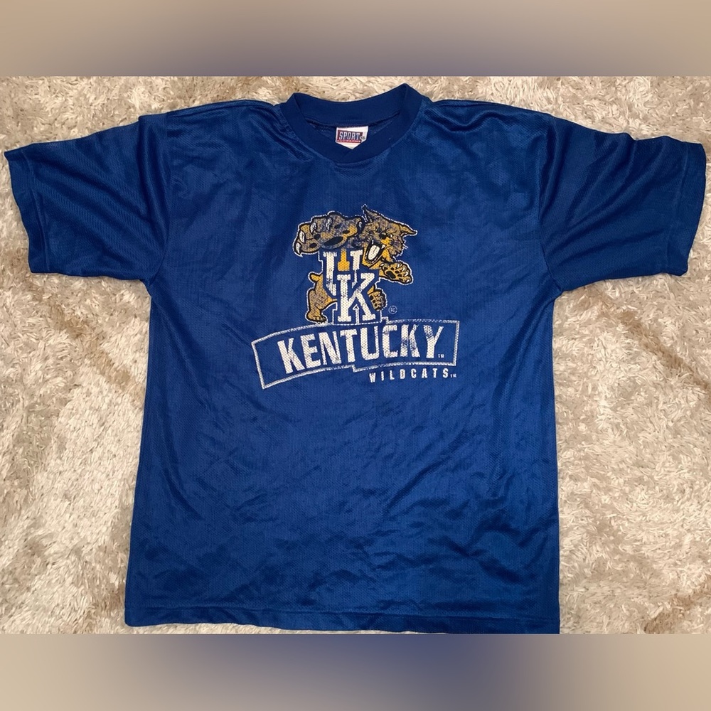 Vintage Sport Attack UK Kentucky Wildcats Mesh Shirt/Jersey Size Large